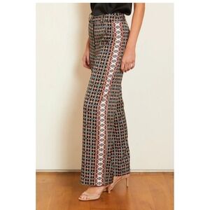 CABALLERO‎ Women's Black Geometric Print Wide Leg Pants XS